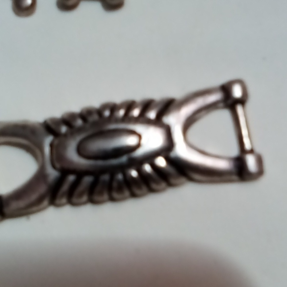 11 silver buckles for belt. Navajo inspired . Sterling? - Picture 3 of 3
